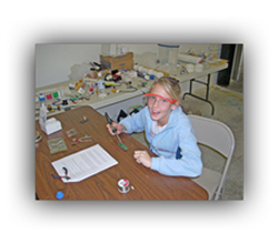 student soldering